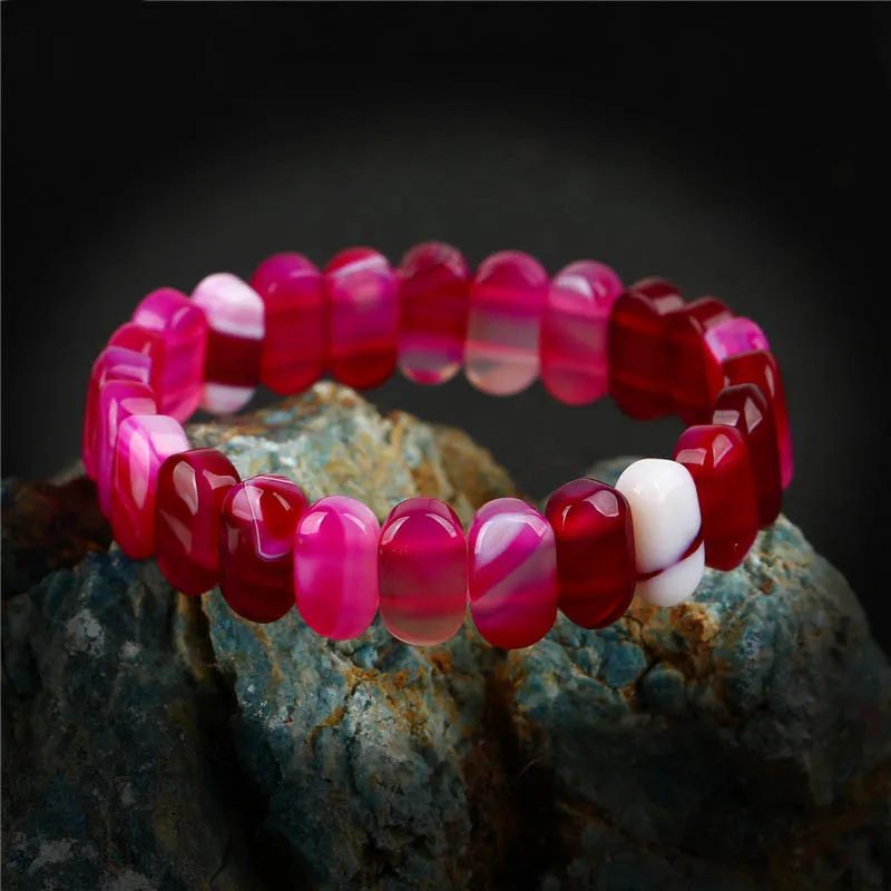 K's гаджеты Агаты натуральный фиолетовый камень браслет из бисера для унисекс ювелирные изделия стрейч чакра браслеты для женщин Bracciali