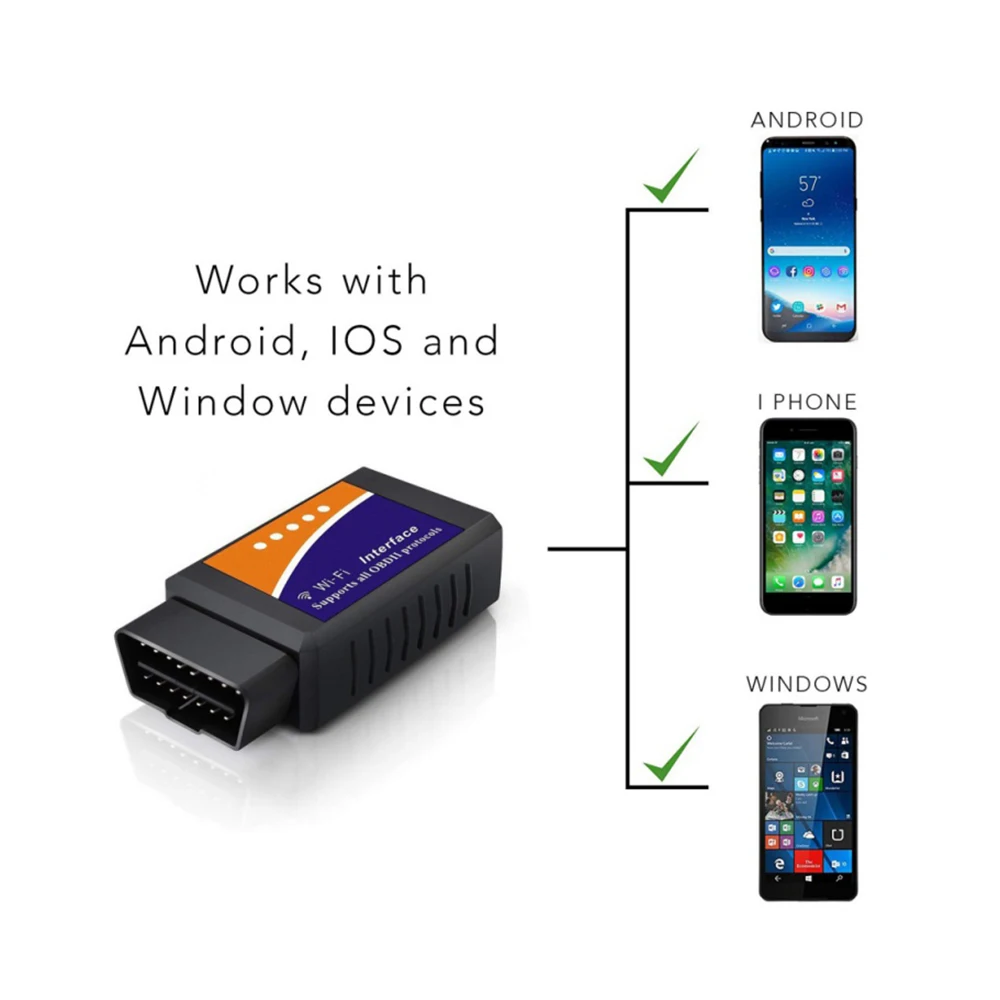 Автомобильный диагностический интерфейс ELM 327 V1.5 Wifi OBD2 сканер аксессуары умный
