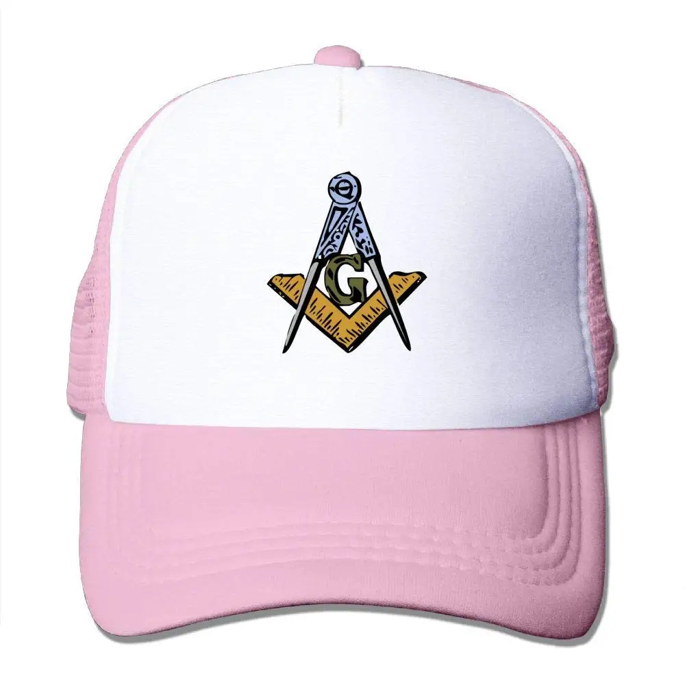 Сетчатые бейсболки, регулируемые кепки В Стиле Дальнобойщика, масон угольник и циркуль, розовый, один размер