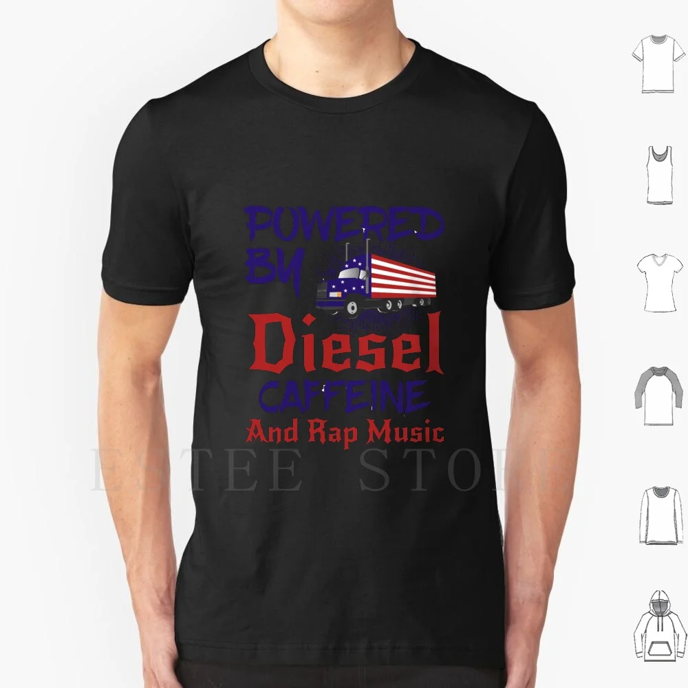 Divertente Camion Conducente Maglietta Uomo Cotone 6Xl Camion Conducente Camion Conducente Bandiera Americana Bandiera Americana Hip Hop Rap Camion Dr