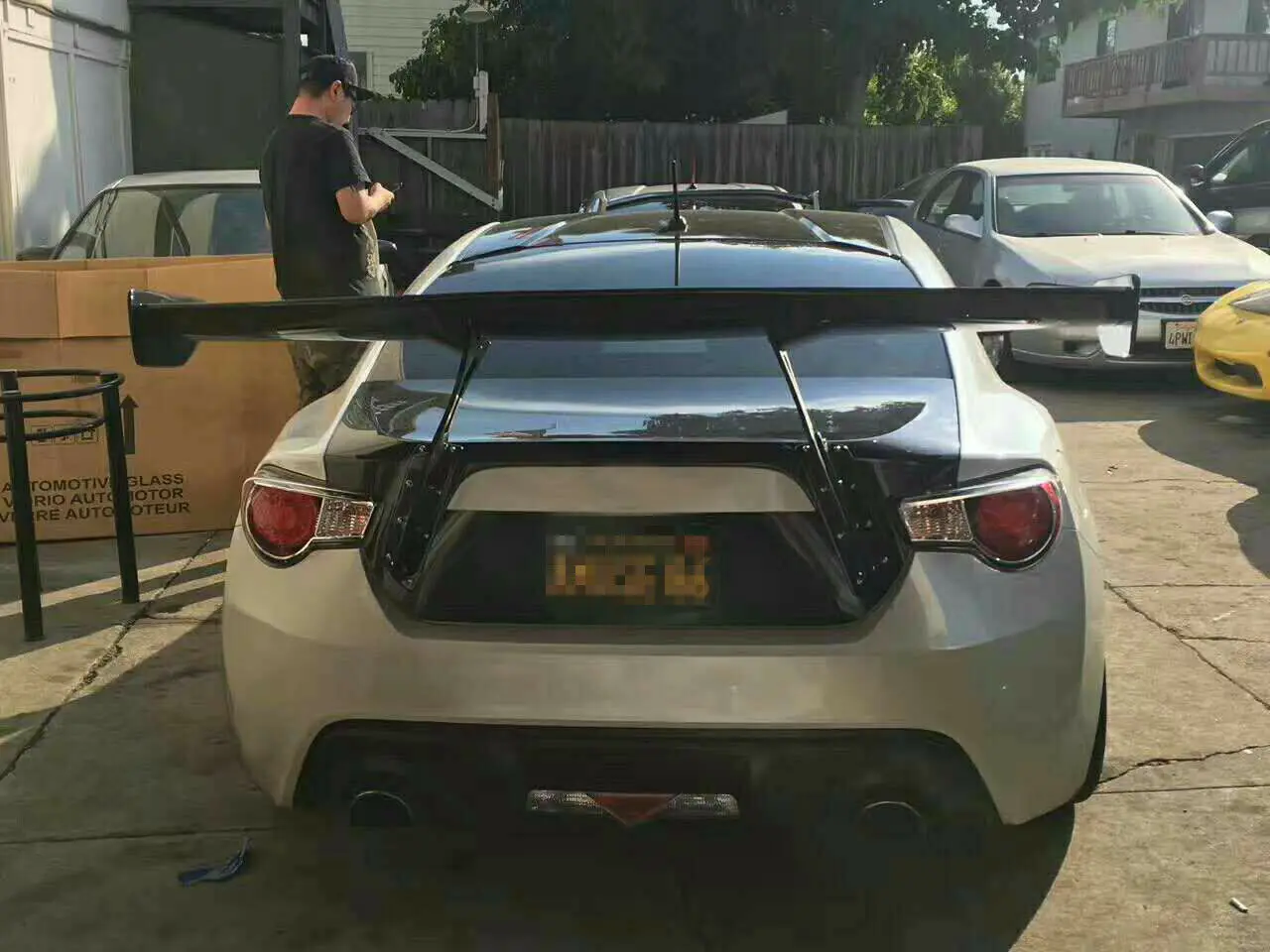 Для Toyota 86 Subaru BRZ 2013 задний багажник спортивный спойлер крыло углеродного волокна автомобильные аксессуары
