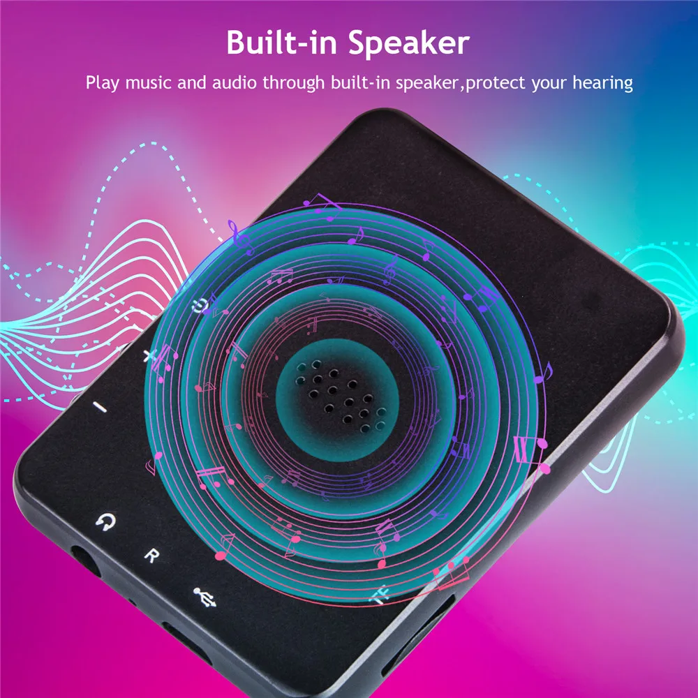 Сенсорный экран Экран MP3 плеер с Bluetooth 4 Гб памяти Walkman FM радио Запись Hi Fi