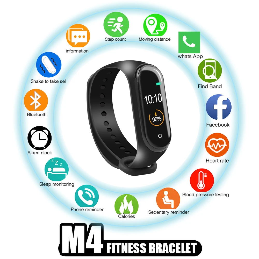 

M4 Smart Band Wristband Health Fitness bracelet Heart rate/Blood/Pressure/Heart Rate Monitor/Pedometer Sports Bracelet