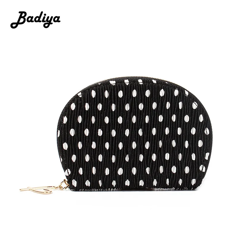 

Fashion Women Wallet Multifunction Multi-card Slot Business Card Holder Short Zipper Coin Pocket Dot Solid Color Lady Clutch Bag