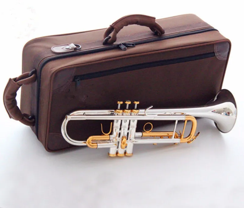 Trumpet Bb Super Trumpet Instruments Surface Silver Plated Gold Key