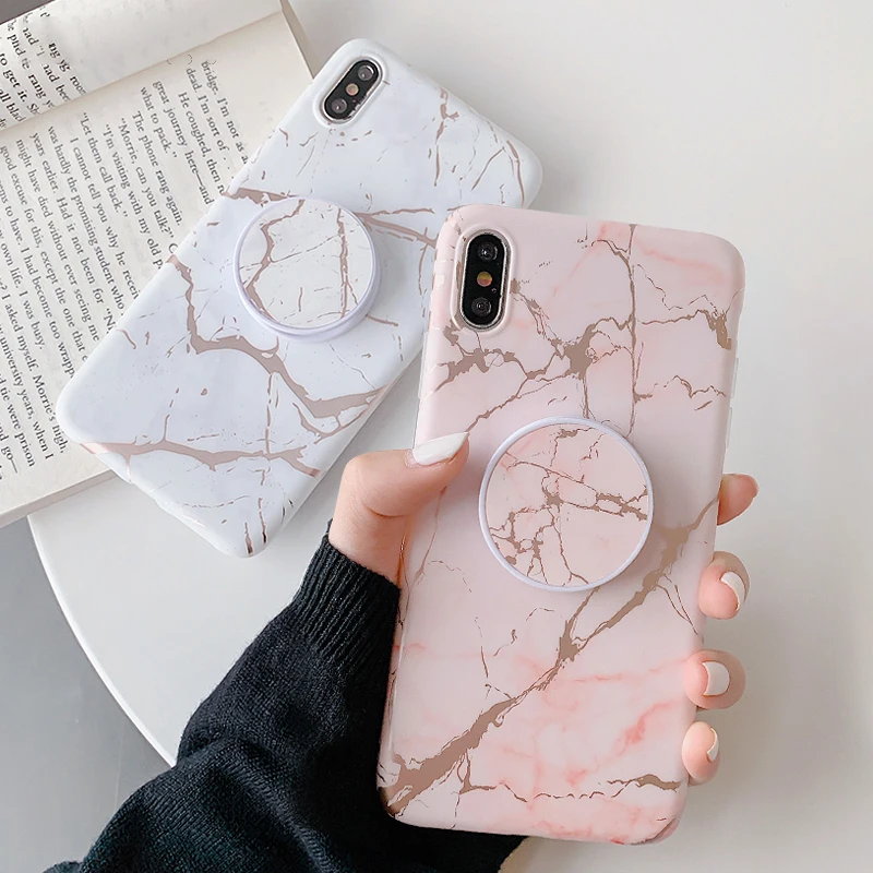 Чехол подставка FLYKYLIN для Samsung Galaxy A50 чехол накладка A70 A40 силиконовый IMD с мраморным