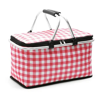 

Oxford Cloth Outdoor Picnic Multifunctional Portable Shopping Basket Foldable Office Lunch Bag Accessories Heat Preservation