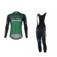 Зимние флисовые pro team caja сельские велосипедные Джерси наборы теплая велосипедная одежда с длинными рукавами MTB велосипед Ropa Ciclismo гелевая накладка