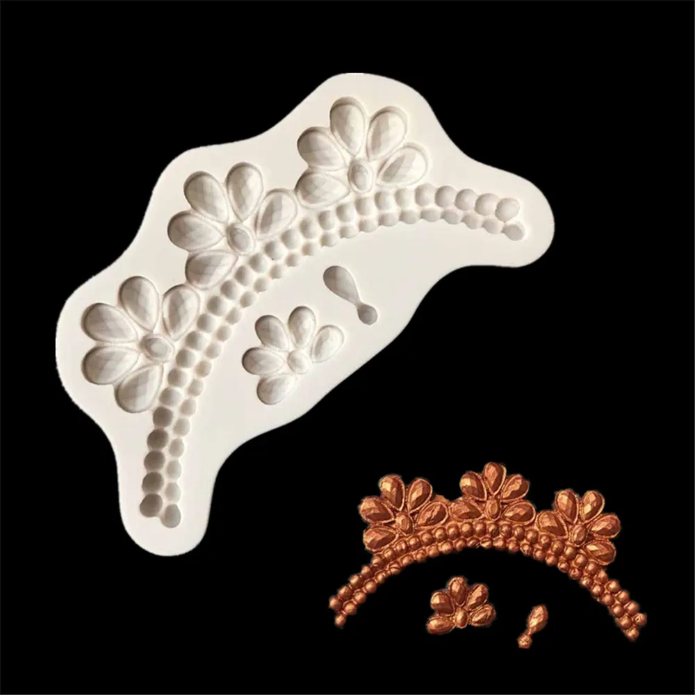 Flowers Pattern Decoration Fondant Cake Mold Candy Chocolate Silicone Molds Biscuits Embossed Mould DIY Cake Baking Tools 9017