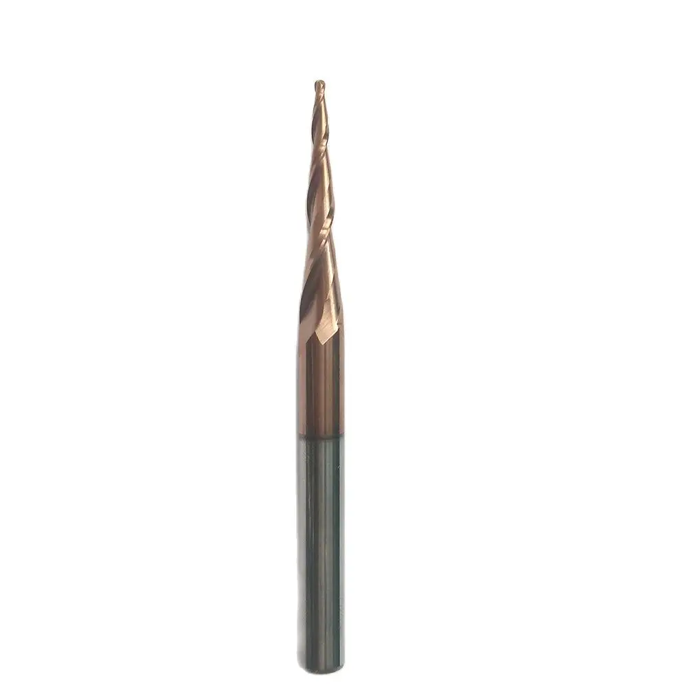 R0.25/R0.5/R0.75/R1/R1.5/R2xD6*30.5*75-HRC55 Solid Carbide Taper Ball Nose Carving End Mill Milling Cutter CNC Router Bit | Инструменты