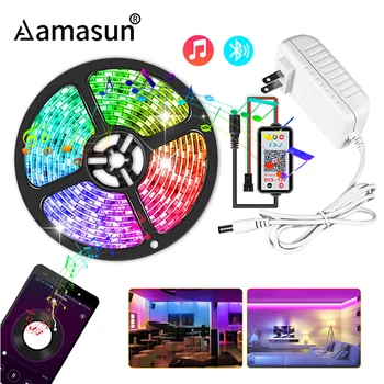

12V WS2811 5050SMD RGB LED Strip Bluetooth APP Operated Smart Strip Ribbon Diode Tape Pixels Programmable Individual Addressable