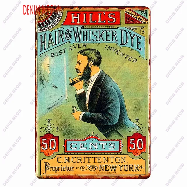 Hair Cutting Retro Plaque Metal Signs BARBER SHOP Vintage Painting Wall Art Posters Cafe Bar Pub Shave & Haircut Home Decor WY28 21