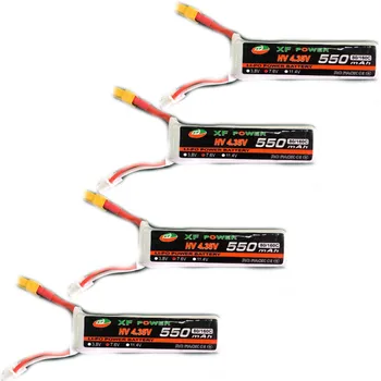 

4Pcs 7.6V 550mAh 80C/160C 2S HV 4.35V Lipo Battery XT30 Plug for RC FPV Racing Cine Whoop BetaFPV Drone RC Quadcopter