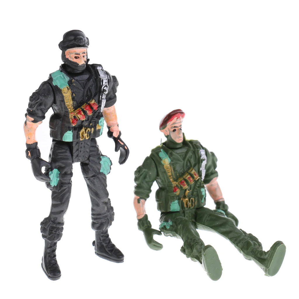 10 Pieces WWII Special Force Soldiers Playset 9cm  Men Action Figures