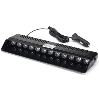 

12W 12LED White Amber Light Emergency Warning Strobe Flashing Bar Hazard Security Flashing Light Car Accessory
