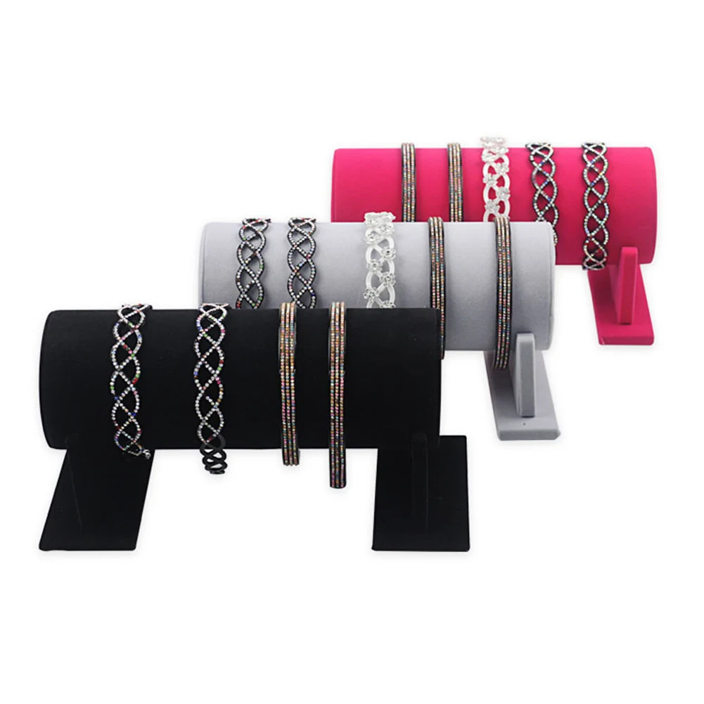 Portable Velvet Jewelry Display Stand Headband Holder Jewelry Headbands Headpieces Decorative Chain