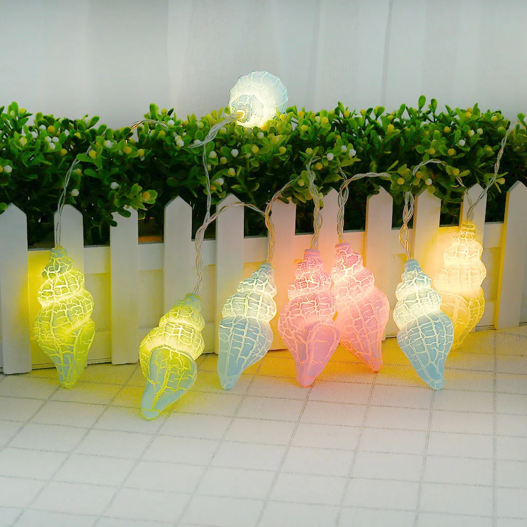 

Diy String Lights USB Led Lights Room Decoration European LED String Light Natural Sea Shell Conch Handmade Creative