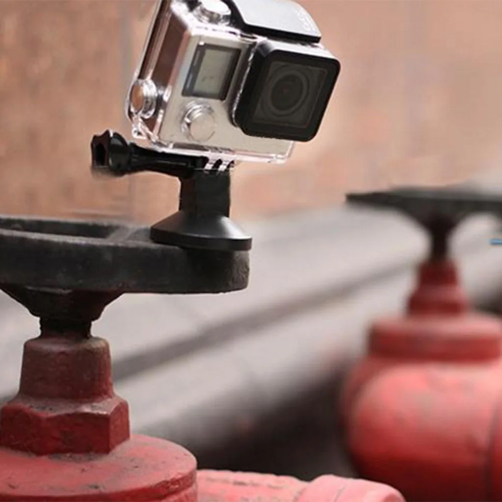 1 Piece 3-Prong Magnet Metal Magnetic Pedestal Tripod Mount Adapter Holder For Go pro