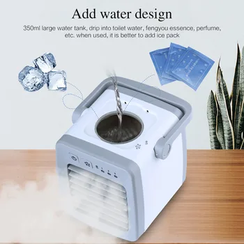 

Personal Space Air Cooler - 3-in-1 Portable Mini Cooler, Humidifier & Purifier Rechargeable Humidifier Air Cooling Desk Fan