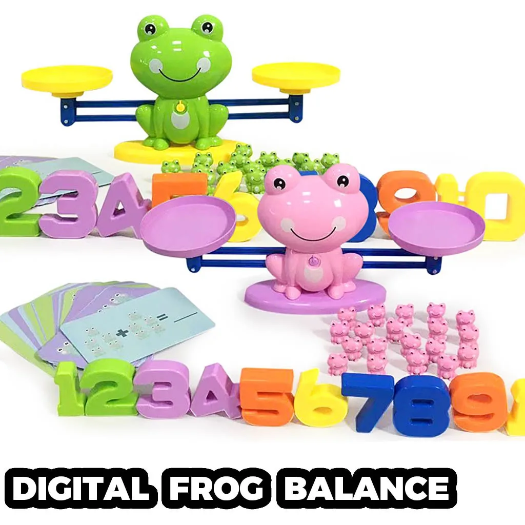 Математический матч Игра настольные игрушки лягушка баланс игры весы раннее образование вес детский интеллект дополнение вычитание Математические Игрушки