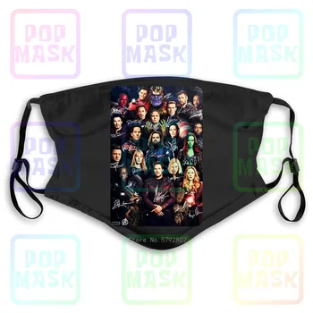 

Dust Mask with Filter Avengers Endgame Superheroes Characters Signatures Washable Reusable Mask