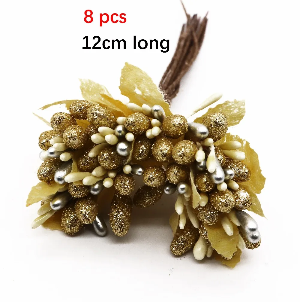 6-10-12-20-24-200pcs-Gold-Mixed-Hybrid-Flower-Cherry-Stamen-Berries-Bundle-DIY-Cake(4)