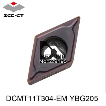 

Original ZCC CT DCMT11T304-EM YBG205 DCMT 11T304 ZCCCT 10pcs Turning Tool Lathe Cutter Carbide Inserts DCMT11T3 Lathe Tools CNC