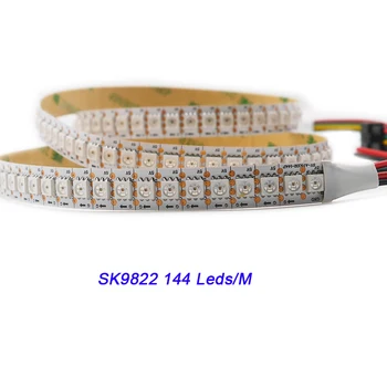 

DC5V SK9822 RGB Led Strip Light Similar APA102 1m 3m 5m 30 60 144 DATA and CLOCK Separately Individually Addressable IP30 65 67