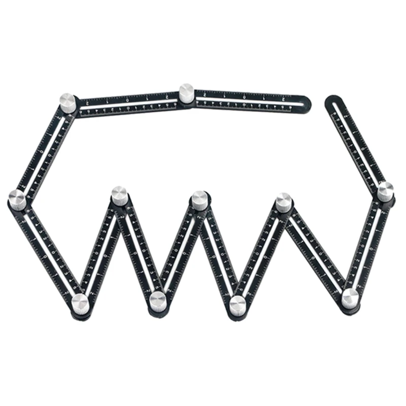 

Multi Angle Measuring Ruler 12-Fold Alloy Angle Finder Template Positioning Tool G88A