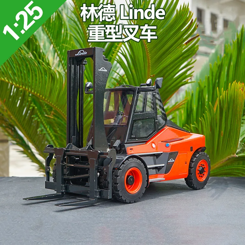 

1:25 scale Linde Heavy Duty Forklift Container Alloy Engineering Machinery Model Metal Vehicle Toy Collection Children kids Gift