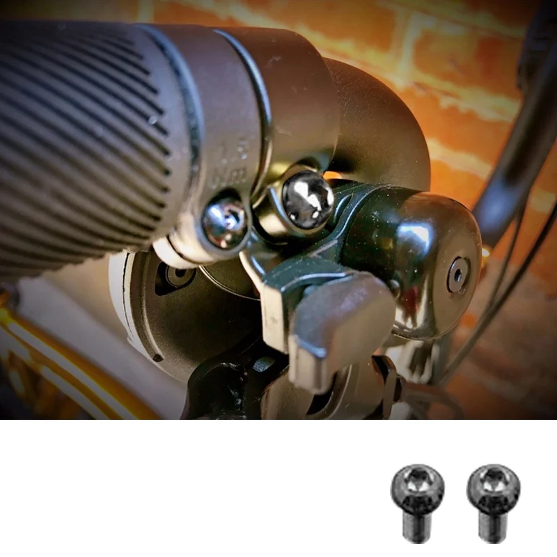 F+ титановые болты для Brompton велосипедные тормозные рычаги складной велосипед Черное золото запчасти аксессуар - Цвет: Black