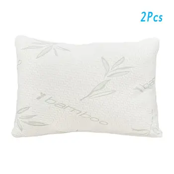 

2pcs Sleeping Memory Pressure Pillow Gel Particle Crushed Cotton Pillows Bamboo Fiber Pillowcase For Relax Shoulders And Neck
