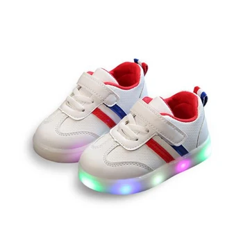 

2020 spring and autumn new children's shoes LED light casual shoes girl's light board shoes boy's colorful flash flat shoes