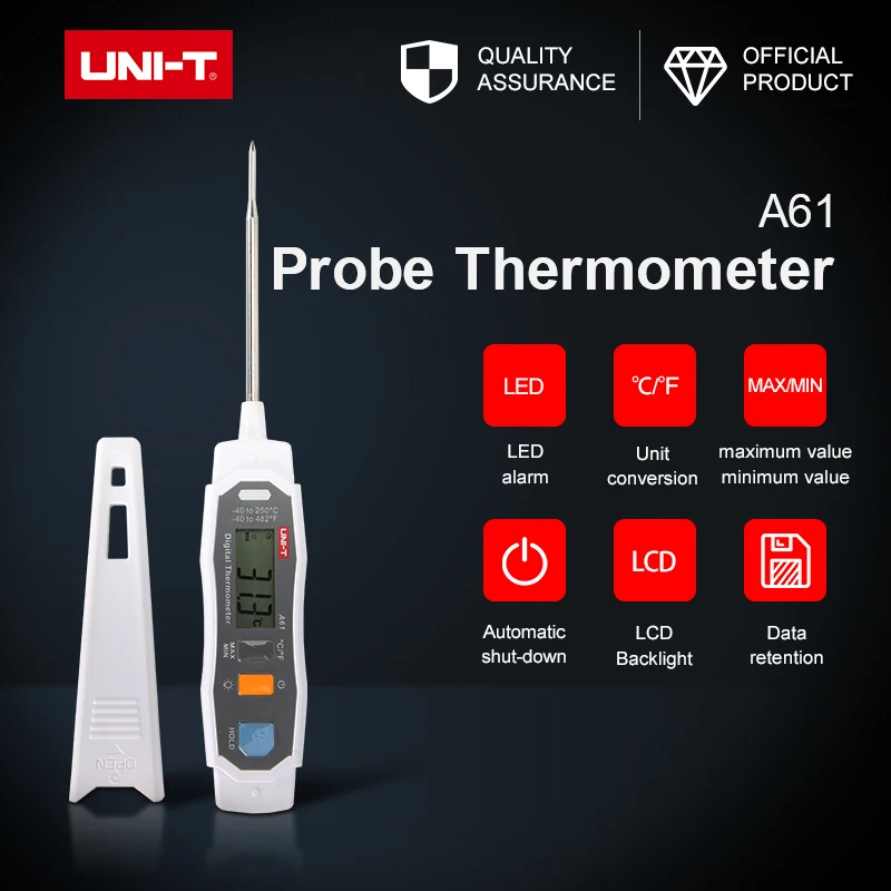 A61 IP65 защитный зонд тип бытовой термометр пищевой термометр жидкостный/полутвердый внутренний Температурный датчик