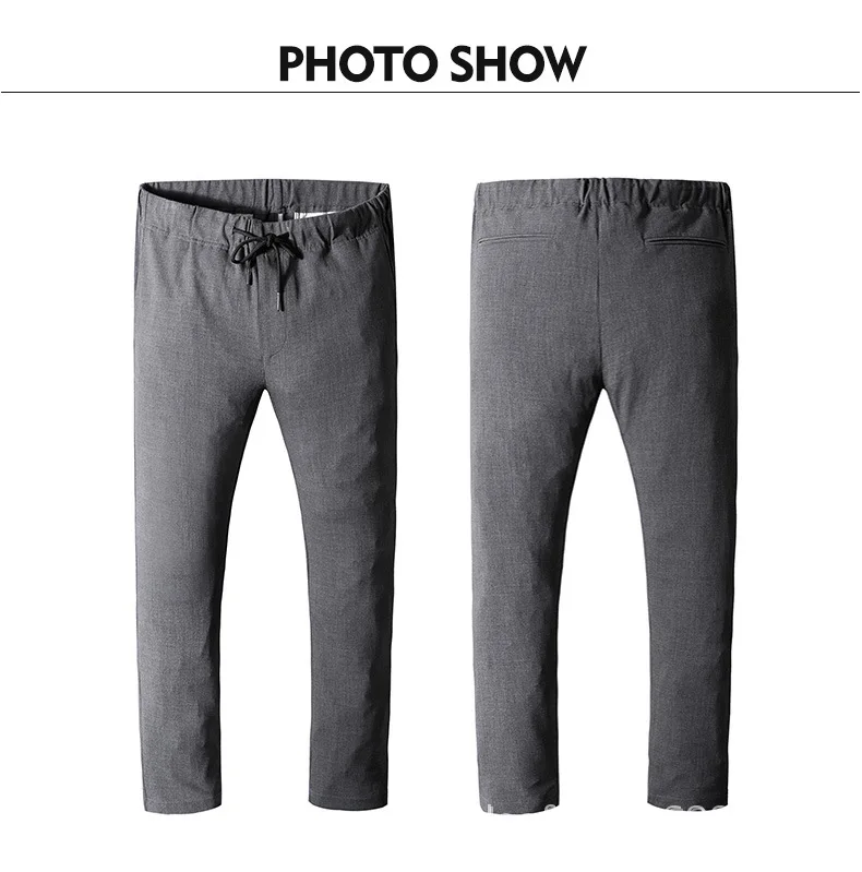 Summer Thin Section Capri Pants Men's Skinny Pants Korean-style Slim Fit 9 Pants Men Elasticity Simple Casual Pants