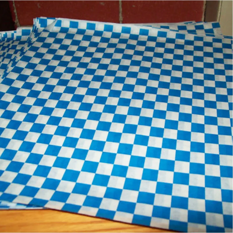 blue coated wax paper