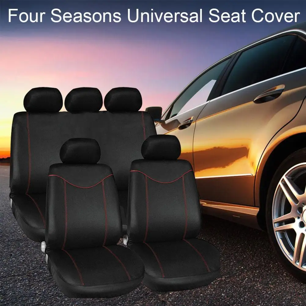 Car Seat Cover 9 piece Mesh Cloth Four Seasons Universal Seat Cover Breathable Soft Car Seat