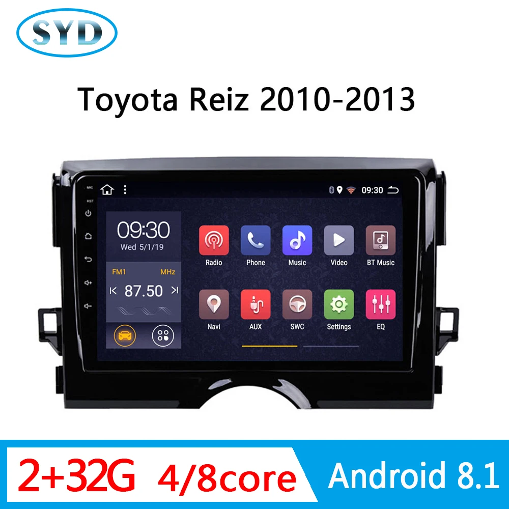 Авто радио для toyota reiz 2010 2011 2012 2013 RAM 2G мультимедийный плеер навигатор 2 din поддержка