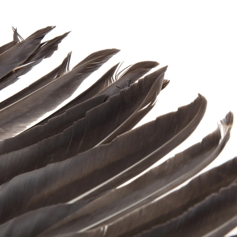Feather Ancient Chinese Zhuge Liang Black Feather Hand Fan Bamboo Fan Decoration Dance