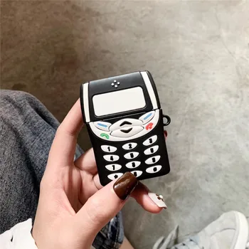 

Teyomi 3D Retro For Nokia Mobile Phone Funny Case For Airpods 1/2 Case Soft Silicone Cover Earphone Case For Kids/Girls