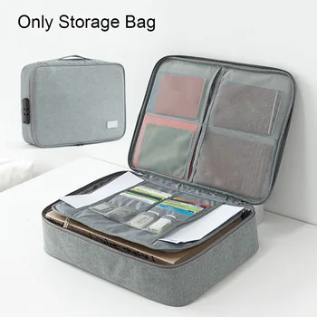 

Document Bag Home Travel Anti Shock With Code Lock Multi Layer Large Capacity Protective Wear Resistance File Organizer Office