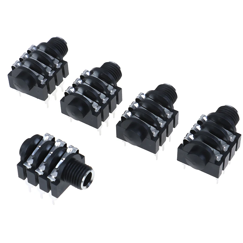 6P/6PIN 6.5mm Stereo Audio Microphone Female Socket/Jack Connectors 5PCS