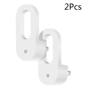 

2Pcs Plug in Night Light Warm White LED Lamp with Sensor Auto Adjustable Brightness 0.7W Wall Nightlight for Hallway Bedroom