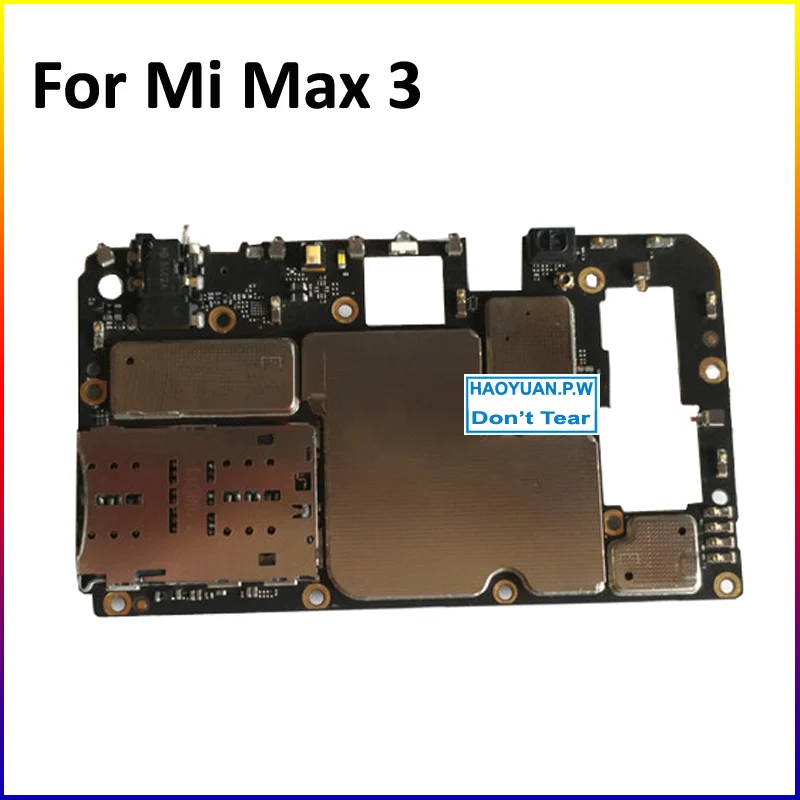 Многоязычная глобальная прошивка Оригинальная работа разблокировка материнская плата шлейф для Xiaomi Mi Max 3 Max3 электронный протестирован