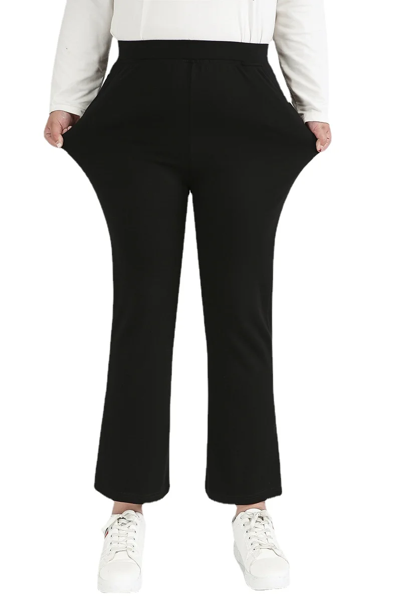 

2XL To 9XL Extra Oversized Women's Pants High-waist Long Trousers Elastic Ankle Length Casual Pant T4627
