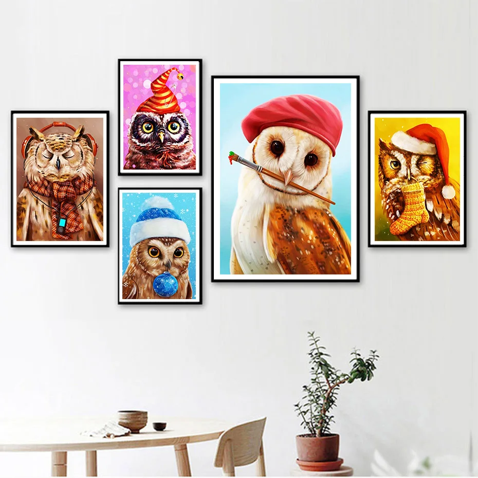 Full Square/Round Drill 5D DIY Diamond Painting &quotCartoon Bird Owl&quot 3D Embroidery Cross Stitch Animal Home Decor Kids Gift | Дом и сад