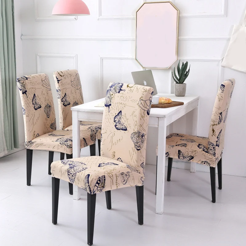 Style3 4 шт./лот Чехол для стула чехол с принтом чехол для кресла спандекс стрейч Чехол для стула для вечеринки обеденный чехол для сиденья для банкета свадьбы - Цвет: Style3