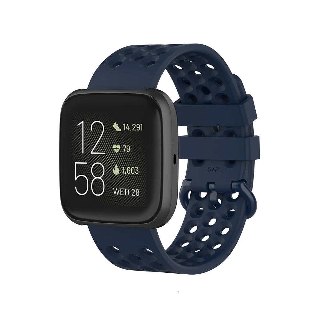 Сменный ремешок для Fitbit Versa 2, мягкий силиконовый водонепроницаемый ремешок на запястье, спортивные аксессуары, ремешок для Fitbit Versa/Versa 2, ремешок
