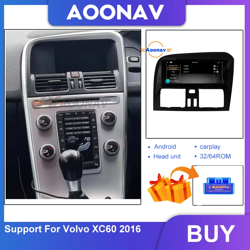 Right Hand Driving For Volvo XC60 2016 Car Radio 2 Din Stereo Audio Multimedia Dvd Player Support Carplay Navi GPS