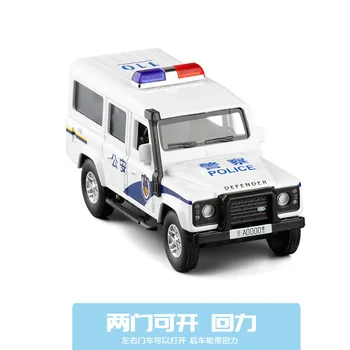 

1:36 High Simulation Defender Guard Police Car Toy Open Door Pull Back Alloy Car Model Car Model toys for children gifts